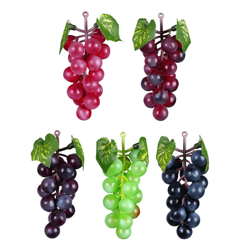 Set of 5 Delicate Artificial Grape Clusters for-18 pieces