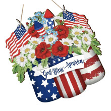 Festives Wooden Hanging Sign For 4th Of July Celebration-0.5 B
