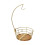 Durable Iron Rotating Fruit Tray With Built In Banana-gold 1