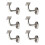 6Pcs L Shape Metal Handrail Mounting Brackets-plain film 60 1