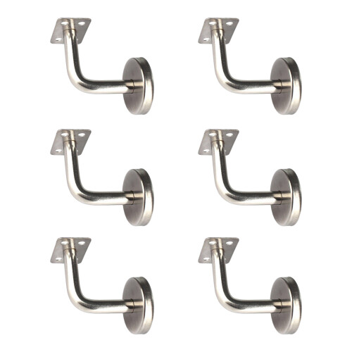 6Pcs L Shape Metal Handrail Mounting Brackets-plain film 60