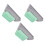 3Pieces Window Track Cleaning Tool With Replaceable Head-Green 1