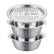 Rostfreier Edelstahl, 3-stufiges Wasch- und-24cm