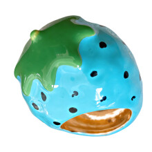 Fruit Ring with Enamel Finish Comfortable Wear-blue strawberry
