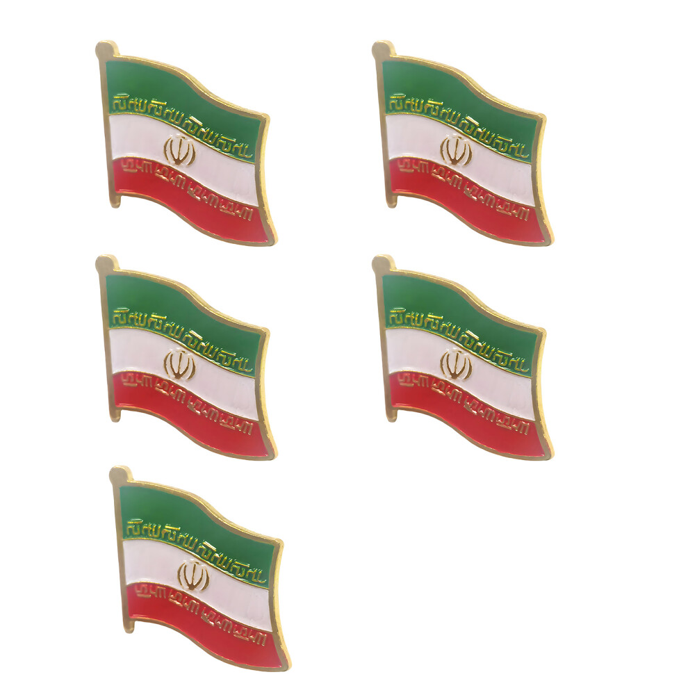 Iran Flag Lapel Pin Made Of Sturdy Metal Alloy With Hide-5
