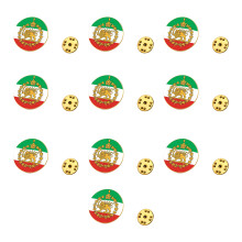 High Quality Iran Lions Flag Brooch-Gold round three