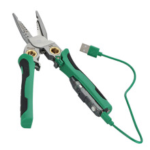 Green Color Electrician Pliers For Safe Voltages Testing And