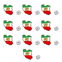 Exquisiter-Brosche mit iranischer Flagge in Stahlfarbe