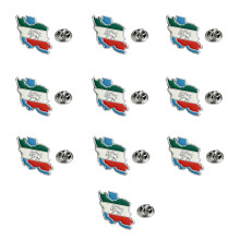 Premium Stainless Steel Iran Flag-steel color iranian brooch