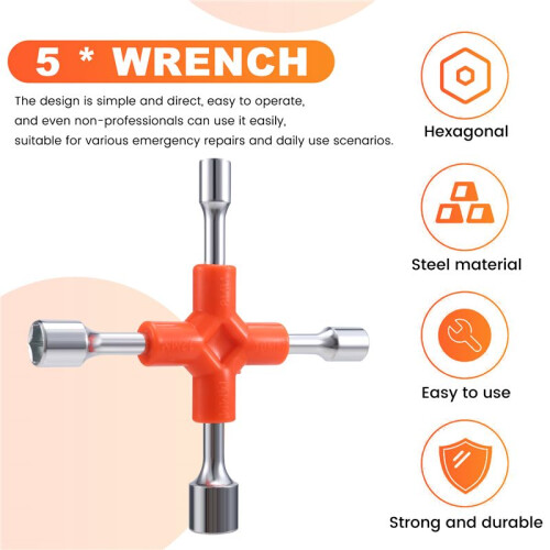 Multi-Function Spanner Multi- Outer Hexagon Tool Bike Repair Tools Portable Three Hexagonal Internal Wrench