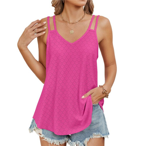 Casual Spaghettiband Cami Roze Rood M