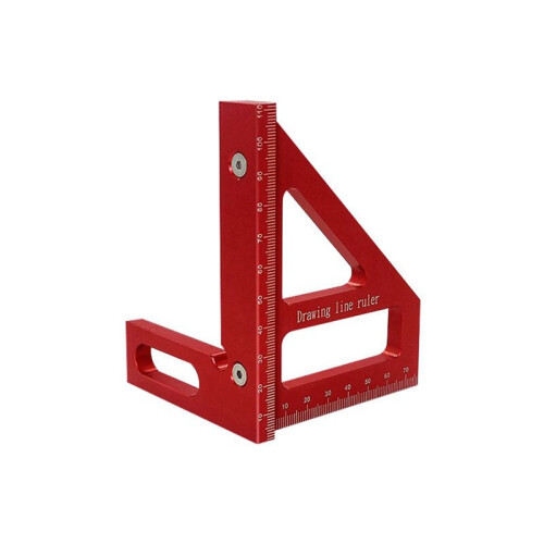 Multi-Angle Metric Woodworking Ruler  Drawing Ruler Angle Ruler Woodworking Tool  Drawing Tool Red