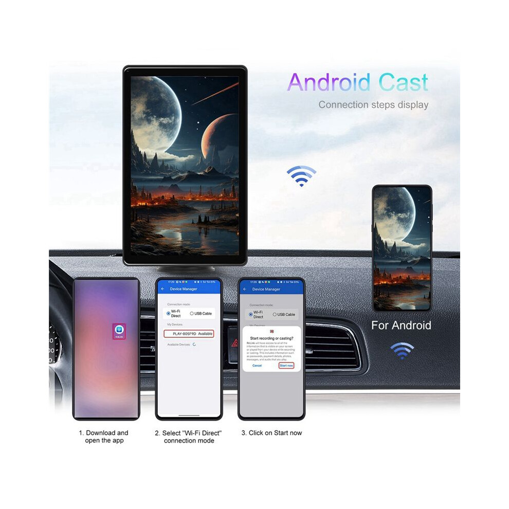 8Inch Ips Screen Carplay Monitor Wireless Carplay Android Auto Car Screen Player Support Videos Rear Cam 4711123789890