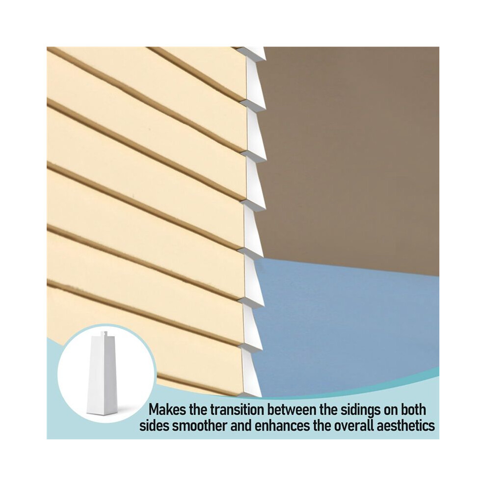 8 Pcs Aluminum Siding Corners Outside White Siding Corner Caps Smooth Siding Aluminum Corner Trim 8 Metal Nails 6032764712862