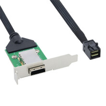 WewnęTrzny Host HD  SAS SFF-8643 do żEńSkiego SAS HD SFF-8088 z Dolnym Wspornikiem do PodłąCzenia do Kabla Adaptera Dysku Twardego 0,5 M
