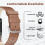 Brown  Leather Replacement Strap for WHOOP 5.0 with Secure Hook Loop Fastener 2