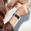 Brown  Leather Replacement Strap for WHOOP 5.0 with Secure Hook Loop Fastener 5