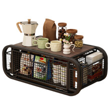 Kaffeestation-Aufbewahrungsregal mit ausziehbarer Schublade,-4