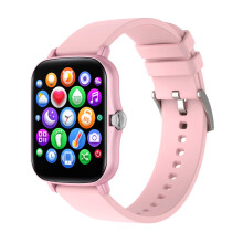 1.72 Inch Smart Watch IP67 Waterproof Fitness Tracker Heart Rate BP Monitor for Android iOS Pink