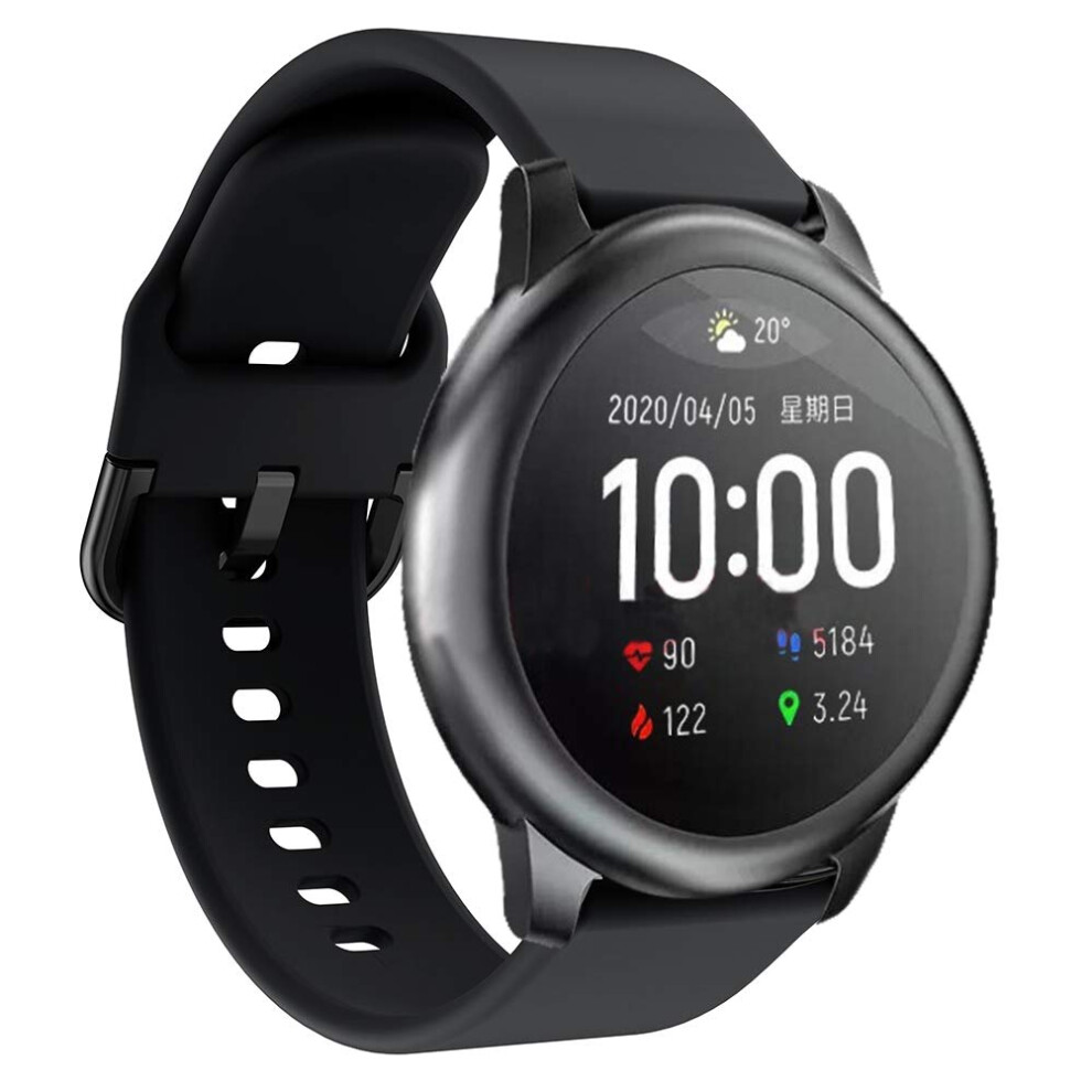 22Mm Soft Silicone Sport Strap Replacement With Adjustable Fit For Haylou Solar Ls05 Watch 9092120538687