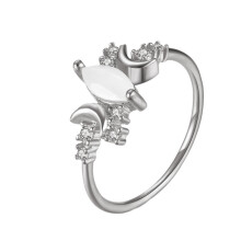 Stylish Alloy Moon Rings Delicate Finger Jewelry Eye-9 Silver