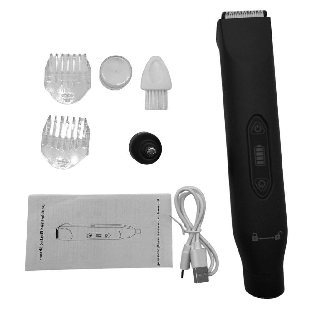 Unisex Black Electric Hair Removal Device Arm Leg Face Shaving Tool