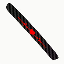 3D Carbon Fiber Matte Vinyl Car Decal, Safety Warning Taillight Decal for Car Modification