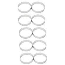 10 Stück Runde Tortenringe mit Löchern, Edelstahl, Obstkuchen, Kreisförmiger Tortenring, Mousseform, Küchenbackform, 10 cm