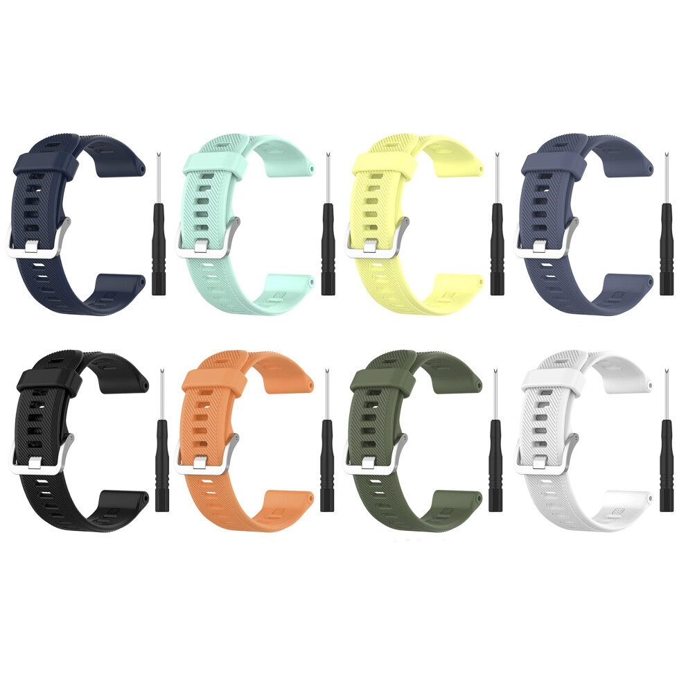 8 Pack Silicone Quick Release Bands For Garmin Forerunner 945 Lte And 745, 8 Color Options 9092120538830