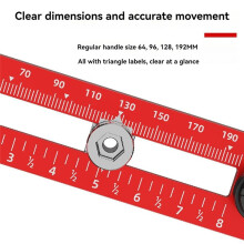 Metric/Inch Handle Template Jig Drill Guide Cabinet Handle Knob Template Locator Drawer Installation Positioning Ruler