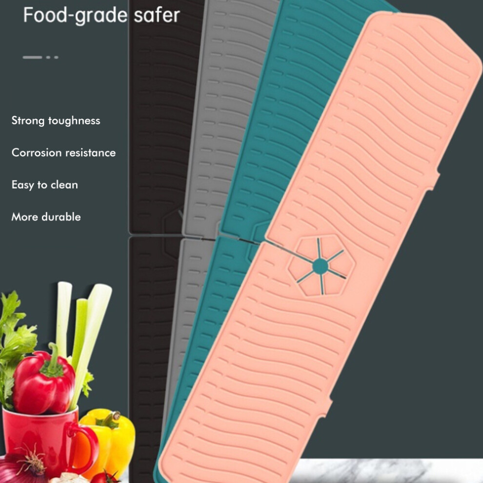 Large Silicone Sink Splash Guard Mat | 61*14.8Cm Kitchen Faucet Draining Pad 8721390331124