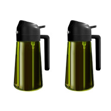 Pulverizador de Óleo de Vidro Verde para Cozinhar, Distribuidor de Azeite de Oliva de Dupla Função, Grau Alimentício, Seguro para Churrasco.