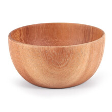 Natural Handmade Solid Wooden Bowl, Round Dining Room Bowl, Premium Wooden Kitchen Utensils 10x6cm