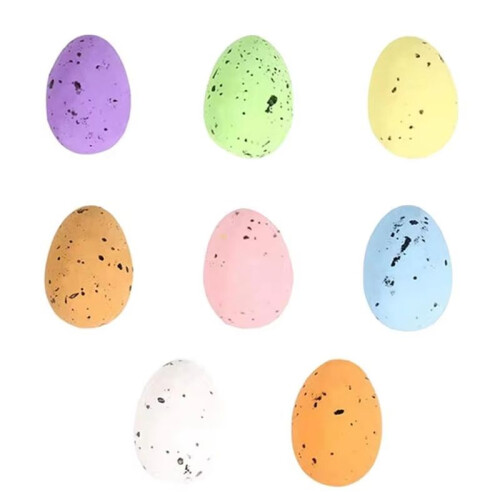 Faux Foam Easter Eggs Foam Miniature Easter Decorative 100X Artificial Easter Bird Eggs Foam Ornaments for Easter