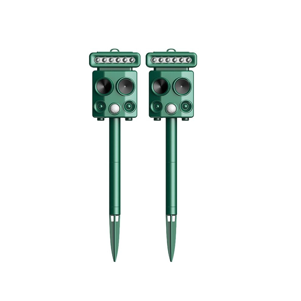 2Pcs Ultrasonic Animal Repellent Outdoor Solar Animal Repeller With Motion Detection,Deer Deterrent Device For Yard 4714111662267