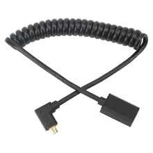 8K60Hz Micro HD naar HD multimedia-interface vrouwelijke veerkabel OD4.0 universele aansluitkabel voor camera, tablet en tv, 1,2 m, 90 graden gebogen