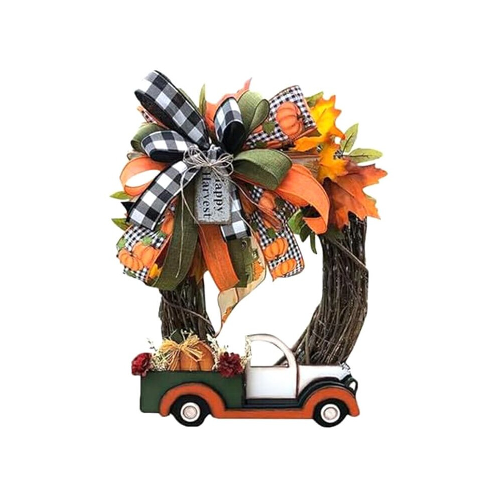 Wella Elements Thanksgiving Front Door, Wreath Fall Winter, Winter Wreaths Autumn Decoration Welcome Sign Colorful
