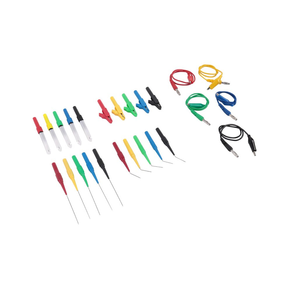Digital Multimeter Test Lead Kit Alligator Clip To 4Mm Banana Plug With Test Probe Back Probes Kit 4712801117868