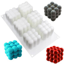 Silikonform / Kerzenform Bubble für 6 Kerzen