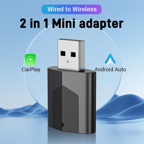 Wireless Carplay Adapter 2in1   Box for Android Auto WIFI BT Auto Connect for 2