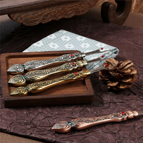 Vintage Thread Cutter Seam Ripper Unpicker -Stitch Sewing Handle Needlework Thread Remover Silver 1