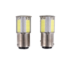 2 x 1157 BAY15D COB LED Car Parking Light Brake Light Flashing Tail Light 12V White