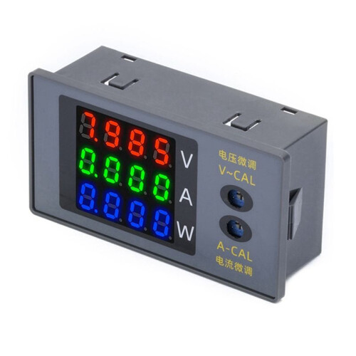 DC730 Digital Voltmeter Ammeter Wattmeter 4-Digit Voltage Current Meter Power Meter Voltage Tester Detector  0-100V