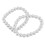 2 x Bracelet élastique de faux perles Blanc 1