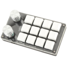 One Handed Macro Mechanical Keyboard 12 Keys DIY Programmable Lab Office Gaming