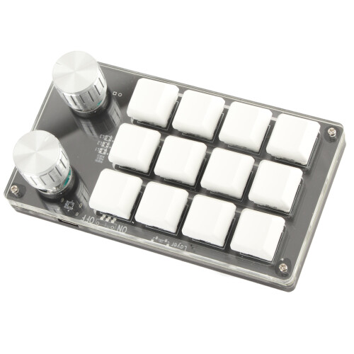 One Handed Macro Mechanical Keyboard 12 Keys DIY Programmable Lab Office Gaming
