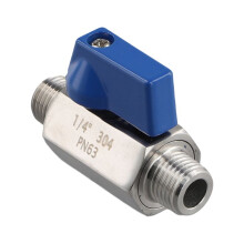 Stainless Steel Valve - 1/4 Inch NPT Thread Male Small Valve (1/4inch Male&Male)