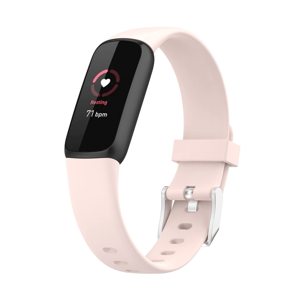 Large Soft Silicone Sport Strap Waterproof Breathable Quick Release Bands For Fitbit Luxe Pink 9092120539646