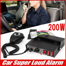 200W 9 Som Alto Aviso Alarme Polícia Sirene de Incêndio Buzina PA Alto-Falante MIC Sistema Microfone Alto-Falante de Incêndio Host 12V