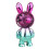 (B) Rechargeable Rabbit Fan Cute Handheld Mini Fan with Gradient Plating Design 1